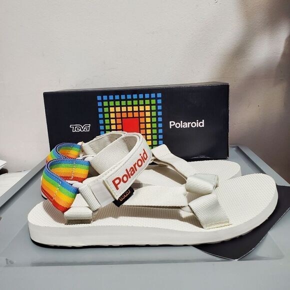 Teva Polaroid Mens Sz 8 Sandals Light Gray (1125392) Hike Camp Water Adjustable - Picture 2 of 10